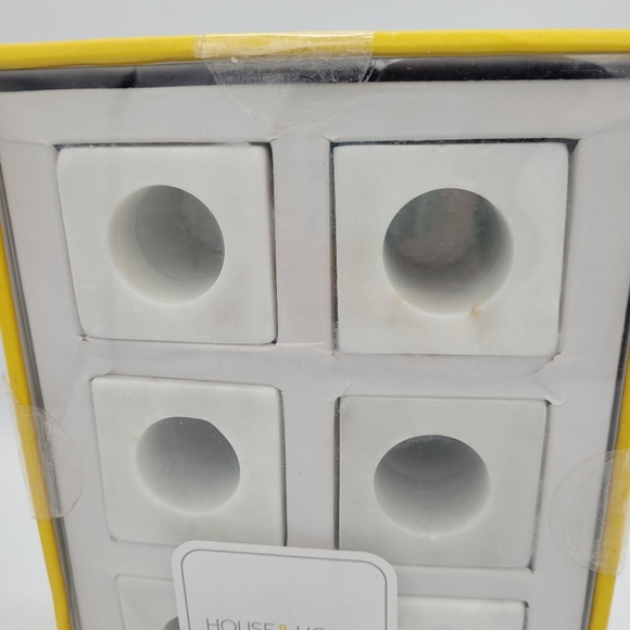 NWT Set of 6 Natural White Marble Napkin Holders - Picture 5 of 9